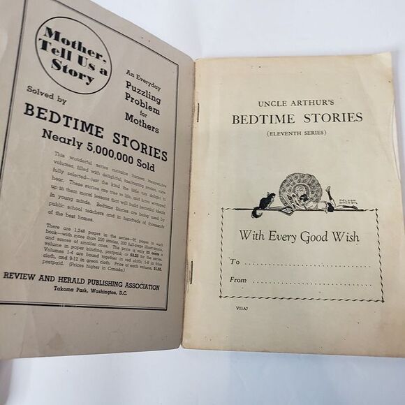 Old 1935 Vintage PB Uncle Arthurs Bedtime Stories Childrens Bible Moral Book - Picture 5 of 10